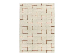 Alfombra interior - shaggy geométrico - caldera - 160 x 230 cm - BRENDA Beige
