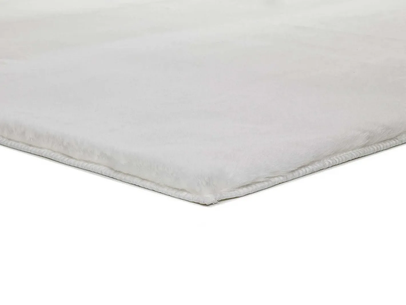 Alfombra interior - shaggy liso - - 60 x 90 cm - FOX Blanco