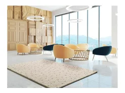 Alfombra interior - shaggy moderno - crema / negro - 160 x 230 cm - LUSH Negro / Crema Online