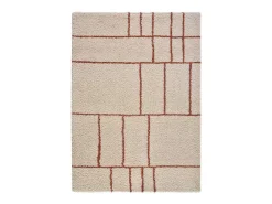Alfombra De Salón-Alfombra interior - shaggy geométrico - caldera - 133 x 190 cm - HELIA Cobrizo