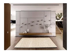 Online Alfombra interior - shaggy moderno - - 140 x 200 cm - LUSH Crema / Multicolor