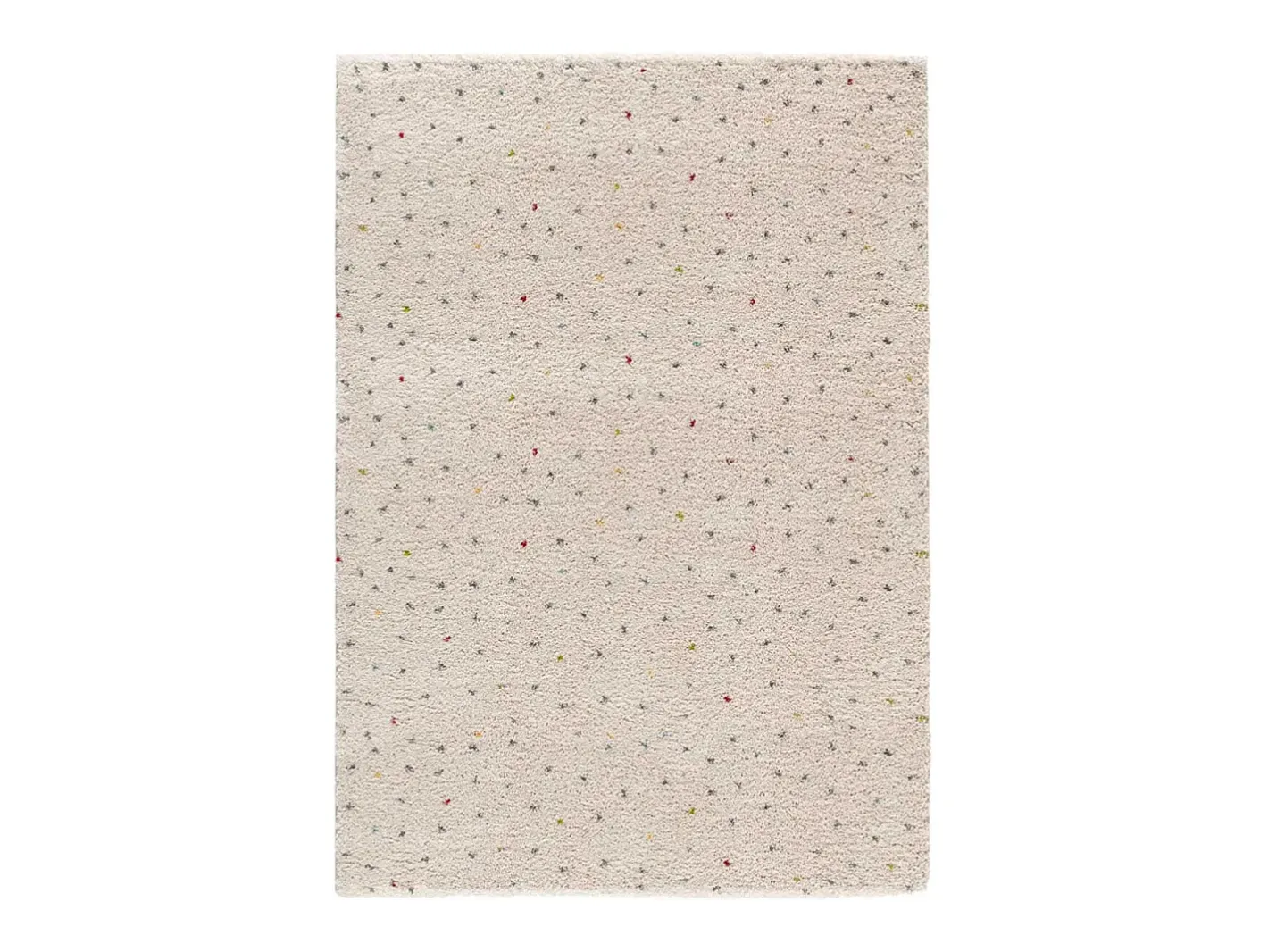 Online Alfombra interior - shaggy moderno - - 140 x 200 cm - LUSH Crema / Multicolor