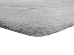 Alfombra De Salón-Alfombra interior - shaggy liso - plata - 80 x 150 cm - ALPACA Plateado