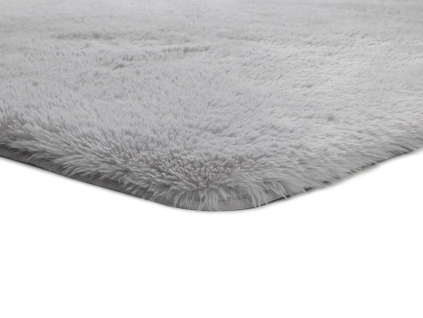 Alfombra De Salón-Alfombra interior - shaggy liso - plata - 80 x 150 cm - ALPACA Plateado