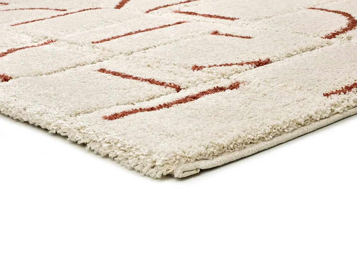 Online Alfombra interior - shaggy geométrico - caldera - 80 x 150 cm - BRENDA Cobrizo