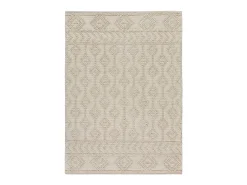 Clearance Alfombra interior - étnico con relieve - - 160 x 230 cm - PAMUK Crema