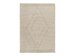 Alfombra interior - étnico con relieve - - 80 x 120 cm - PAMUK Crema New