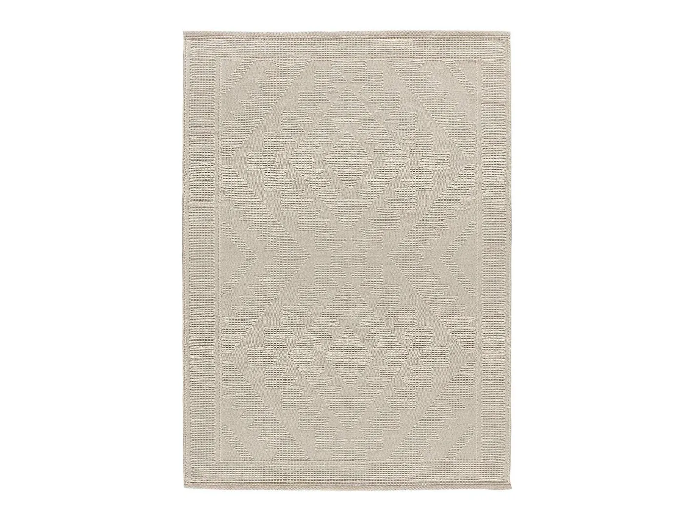 Best Alfombra interior - étnico con relieve - - 60 x 90 cm - PAMUK Crema