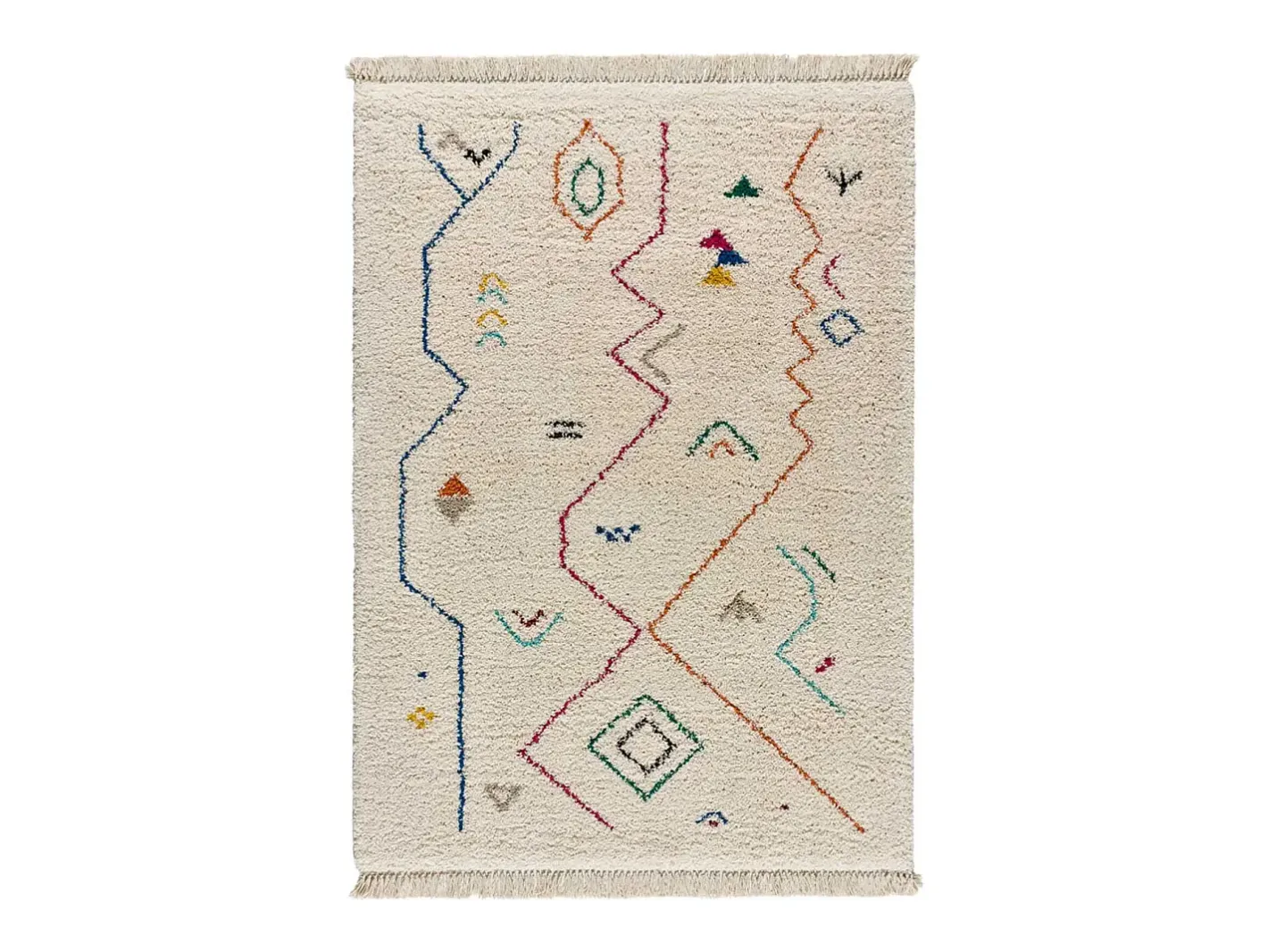 Alfombra interior - étnico - - 120 x 170 cm - YEBEL Blanco Best