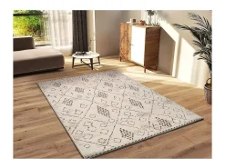 Alfombra interior - étnico - / marrón - 160 x 235 cm - CERES Crema Discount