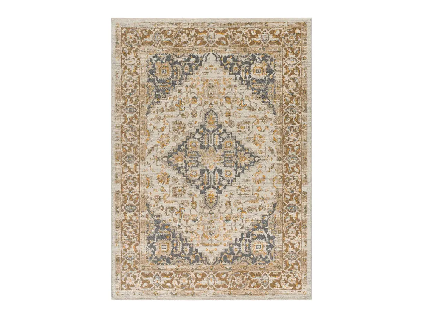 Alfombra De Salón-Alfombra interior - vintage - beige / gris - 133 x 190 cm - DELTA Gris / Beige