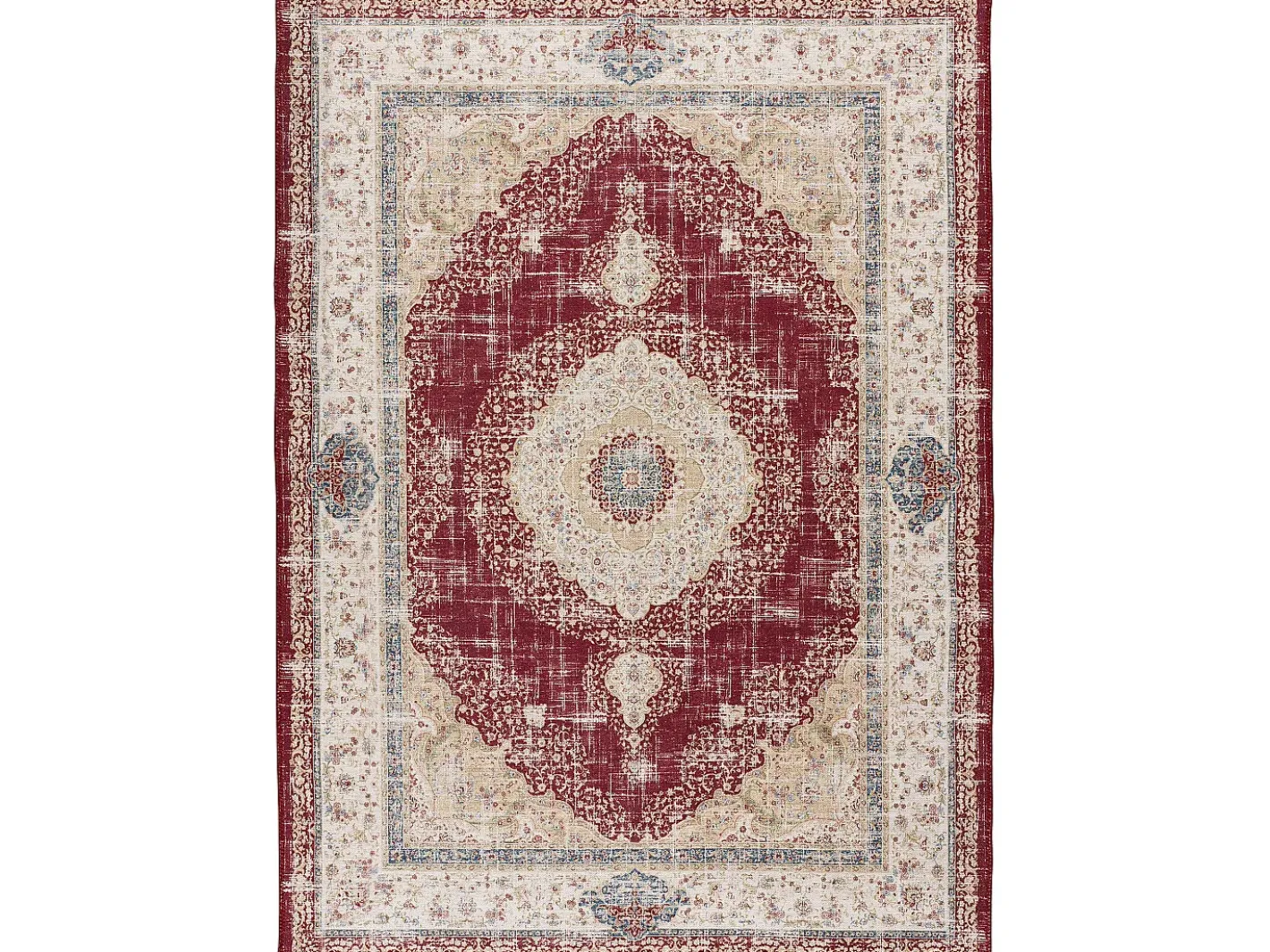Alfombra De Salón-Alfombra interior - vintage - gris - 120 x 170 cm - NEILA Rojo