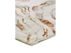 Alfombra interior - abstracto con relieve - beige / caldera - 134 x 200 cm - KEOPS Beige / Cobrizo Hot