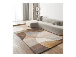 Alfombra De Salón-Alfombra interior - abstracto - - 140 x 200 cm - BADET Terracota / Beige