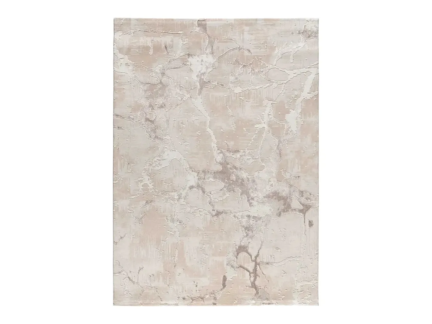 Alfombra De Salón-Alfombra interior - efecto marmol con relieve - - 115 x 170 cm - ORIS Beige