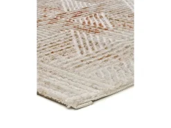 Discount Alfombra interior - geométrico con relieve - beige / caldera - 154 x 230 cm - KEOPS Beige / Cobrizo