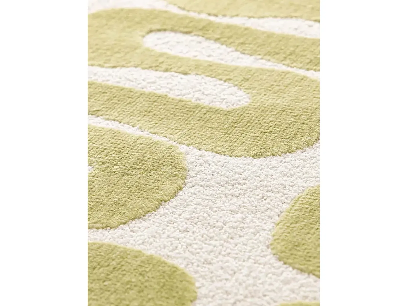 Alfombra interior - moderno - verde - 160 x 230 cm - FLASHY Verde / Blanco Outlet