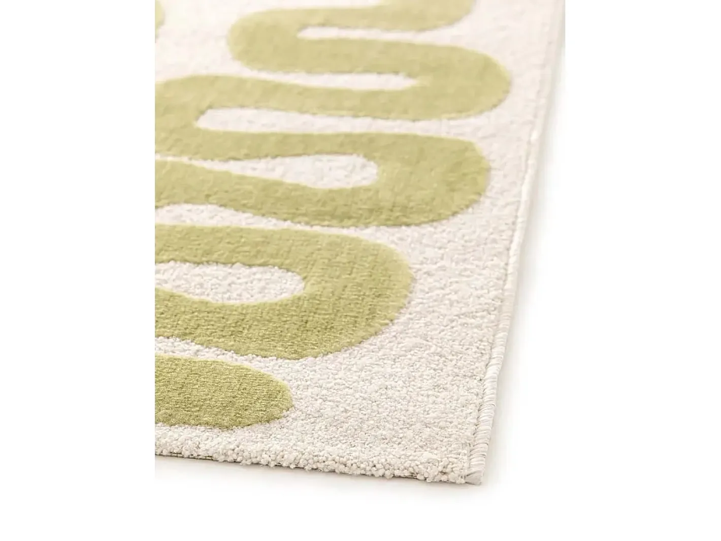 Alfombra interior - moderno - verde - 160 x 230 cm - FLASHY Verde / Blanco Outlet