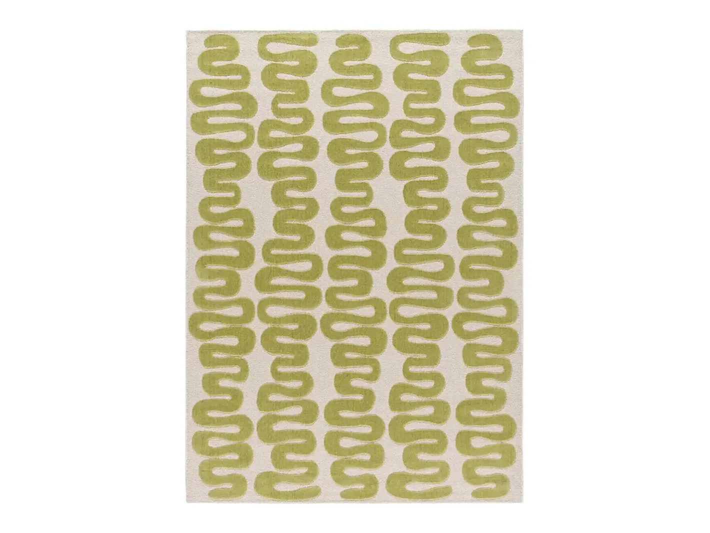 Alfombra interior - moderno - verde - 160 x 230 cm - FLASHY Verde / Blanco Outlet