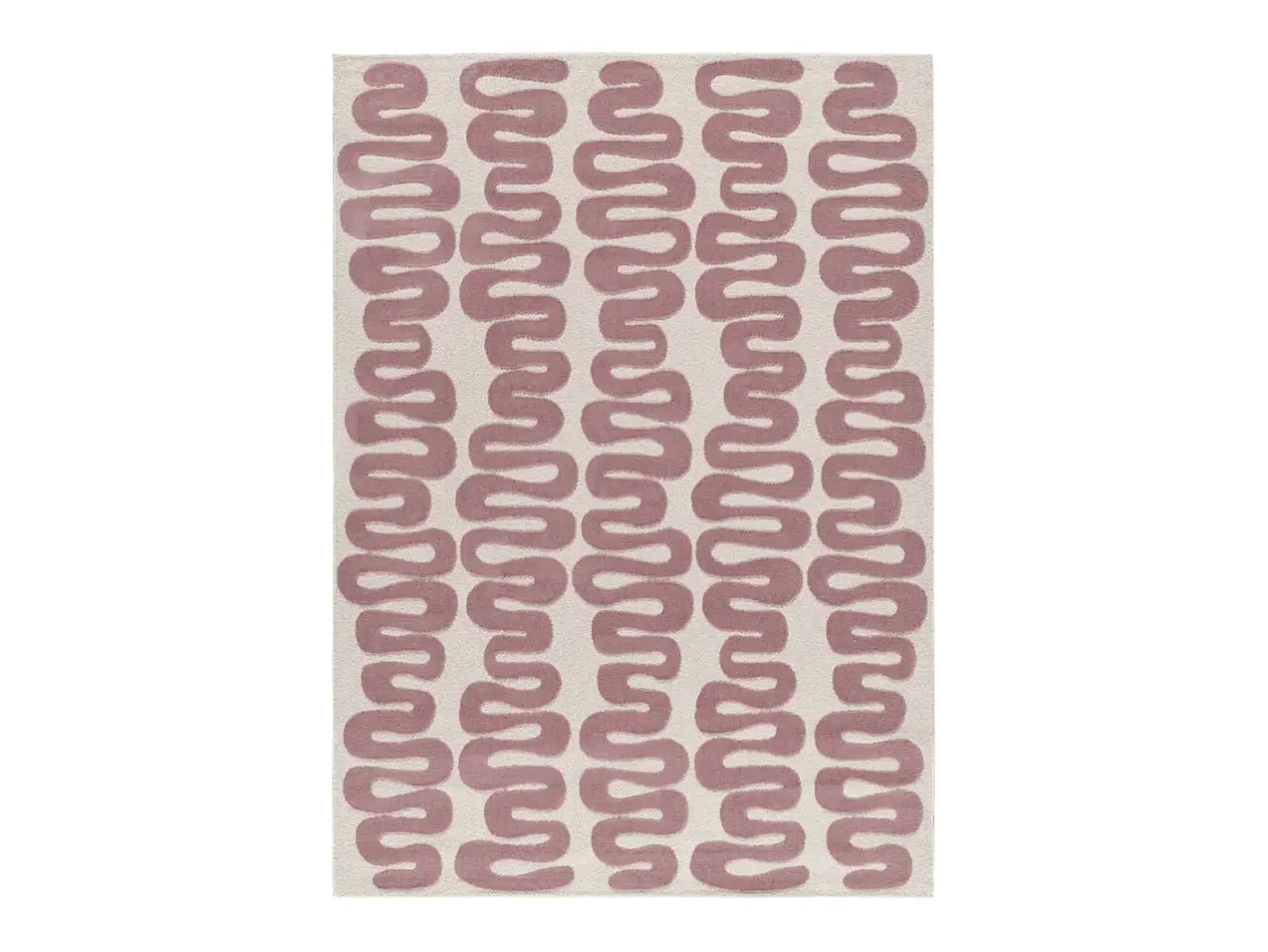 Alfombra De Salón-Alfombra interior - moderno - rosa - 160 x 230 cm - FLASHY Rosa / Blanco