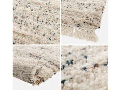 Sweeek Alfombra De Salón-Alfombra interior con patrón moteado Crema