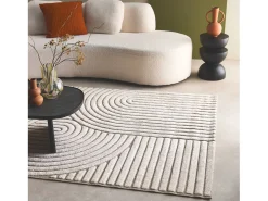 Sweeek Alfombra De Salón-Alfombra interior motivo étnico arcos y crema Beige