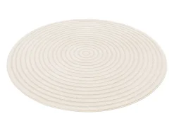 Best Sweeek Alfombra interior redonda con relieve en color Crema
