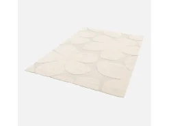 Sweeek Alfombra interior shaggy diseño floral beige Crema Hot