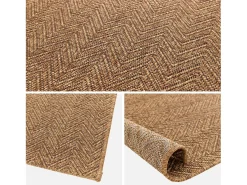 Sweeek Alfombra De Salón-Alfombra interior/exterior efecto yute color caramelo Marru00f3n