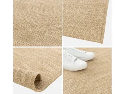 New Sweeek Alfombra interior/exterior efecto yute color natural Color natural claro