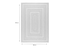 Discount Alfombra interior/exterior efecto tela de yute con motivos Beige