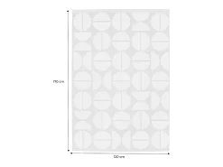 Discount Sweeek Alfombra interior/exterior diseño geométrico beige poliéster reciclado Crema