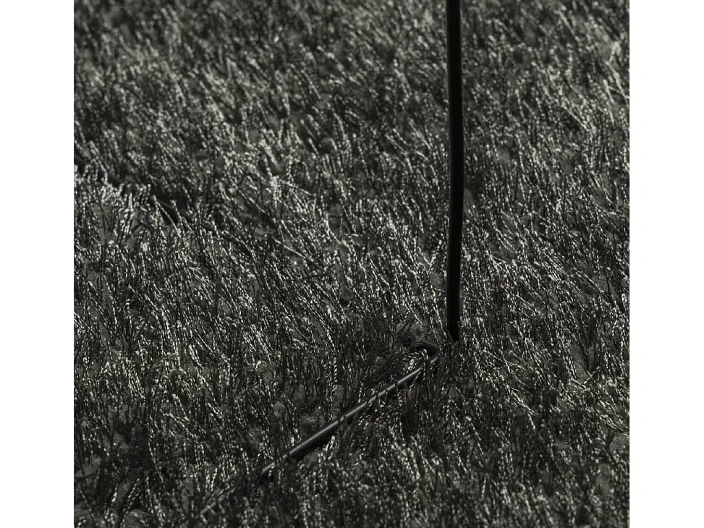 Alfombra De Cocina-Alfombra ISTAN de pelo largo, aspecto antracita brillante, 100x200 cm Gris
