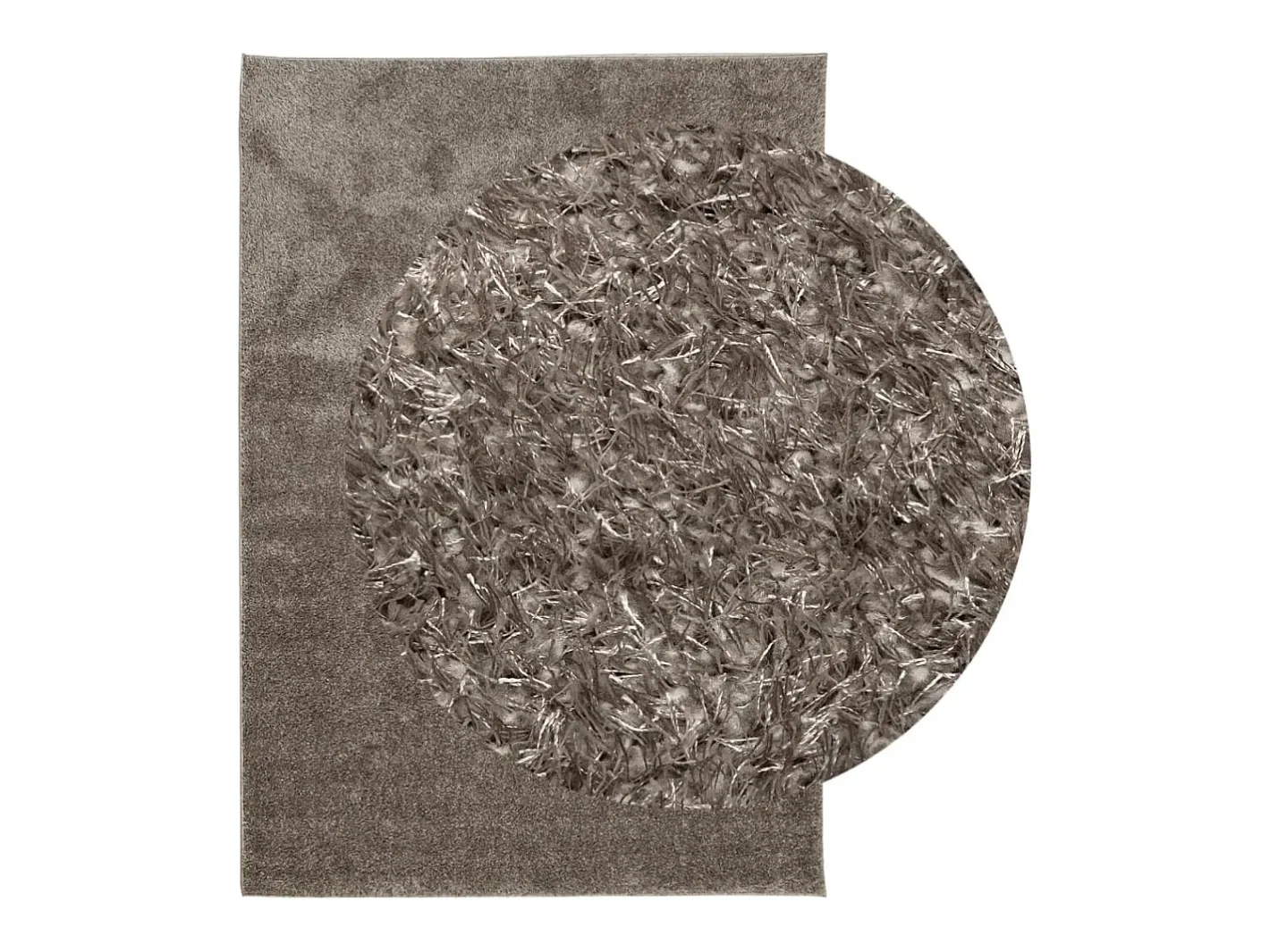 Alfombra De Cocina-Alfombra ISTAN de pelo largo, aspecto brillante, 140x200 cm Gris