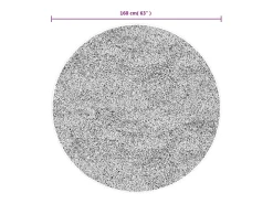 Discount Alfombra ISTAN de pelo largo, aspecto antracita brillante, Ø 160 cm Gris