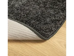 Discount Alfombra ISTAN de pelo largo, aspecto antracita brillante, Ø 160 cm Gris