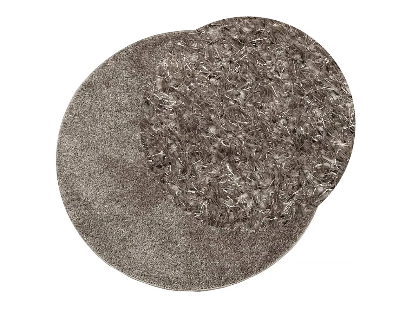 Alfombra ISTAN de pelo largo, acabado brillante, Ø 100 cm Gris Best
