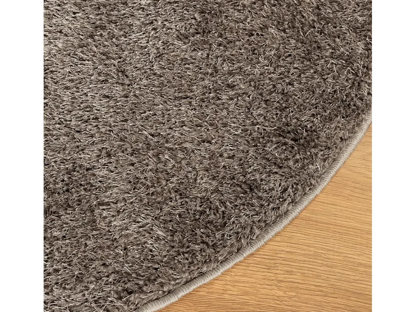 Alfombra ISTAN de pelo largo, acabado brillante, Ø 100 cm Gris Best