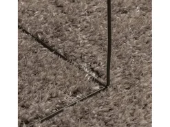 Alfombra ISTAN de pelo largo, acabado brillante, Ø 100 cm Gris Best