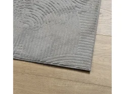Hot Alfombra IZA de pelo corto de estilo escandinavo en 200x280 cm Gris