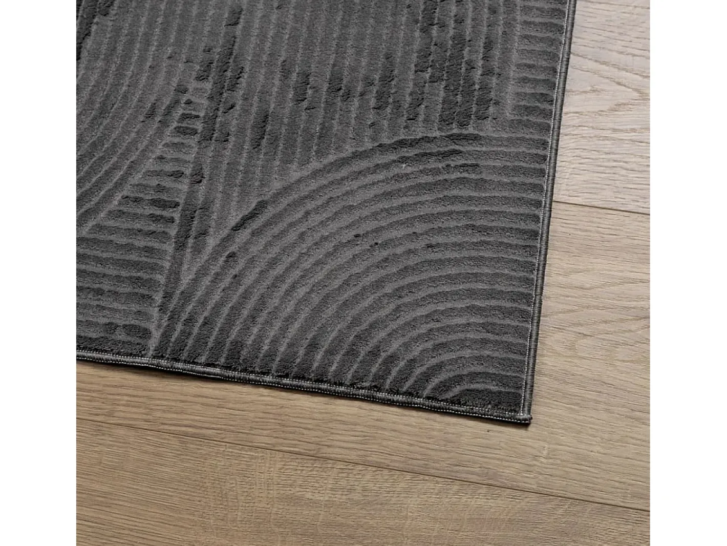 Alfombra IZA de pelo corto de estilo escandinavo en color antracita 240x340 cm Gris Hot