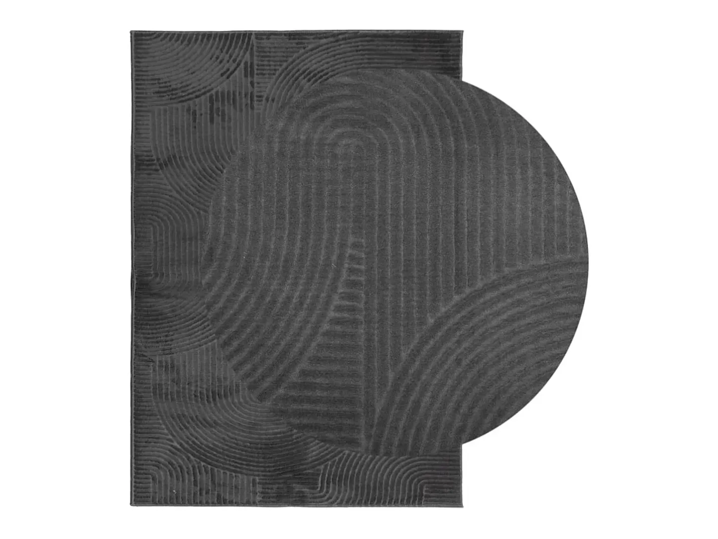 Alfombra IZA de pelo corto de estilo escandinavo en color antracita 140x200 cm Gris Clearance