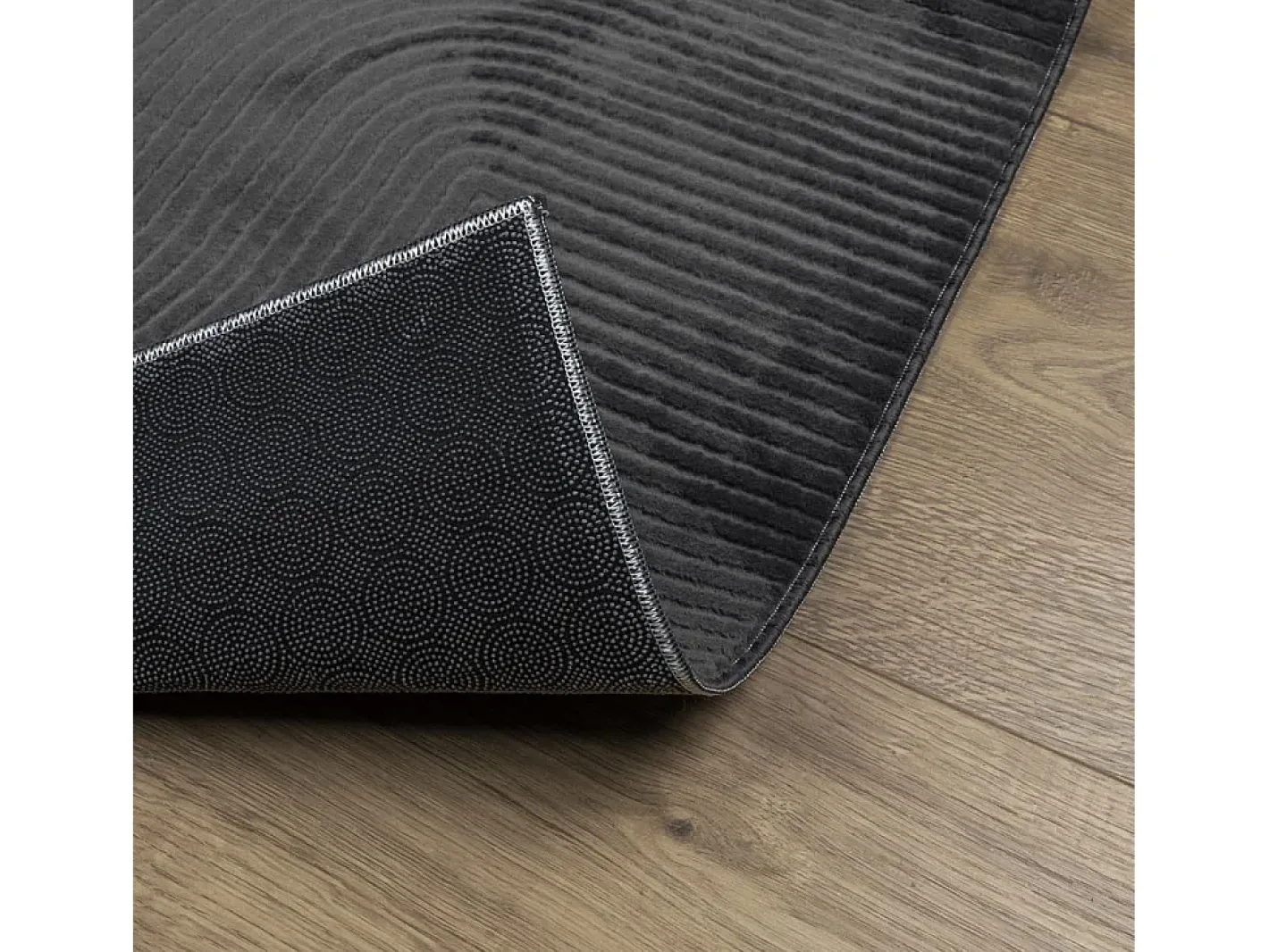 Alfombra IZA de pelo corto de estilo escandinavo en color antracita 140x200 cm Gris Clearance