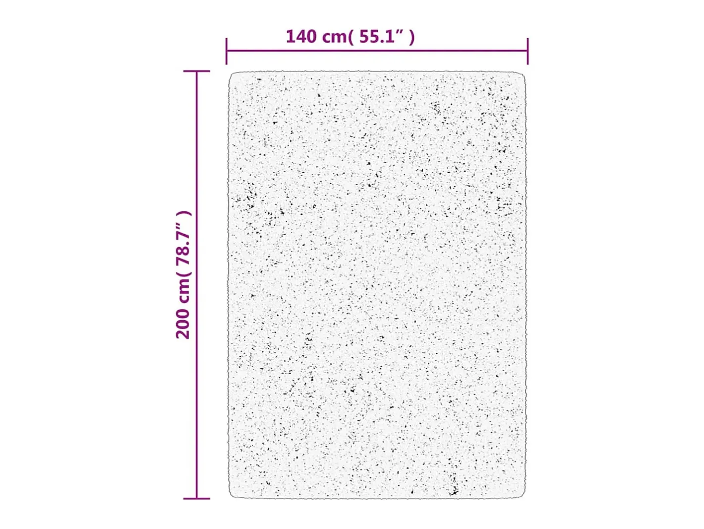 Alfombra IZA de pelo corto de estilo escandinavo en color antracita 140x200 cm Gris Clearance