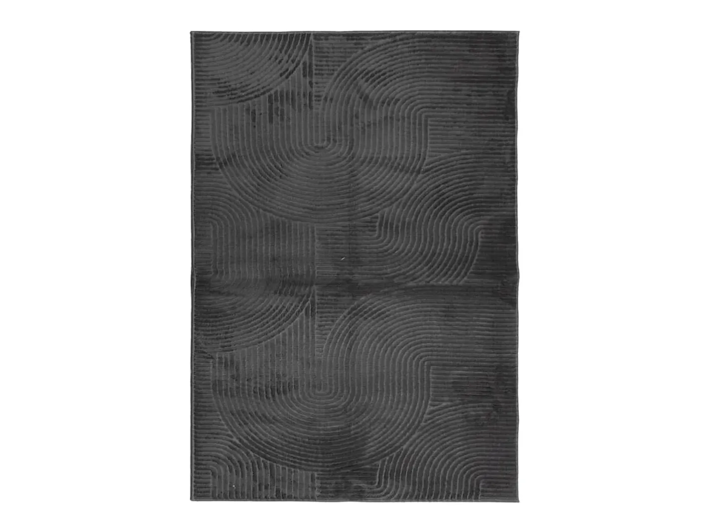 Alfombra IZA de pelo corto de estilo escandinavo en color antracita 140x200 cm Gris Clearance