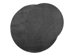Alfombra IZA de pelo corto de estilo escandinavo en color antracita Ø 100 cm Gris Sale
