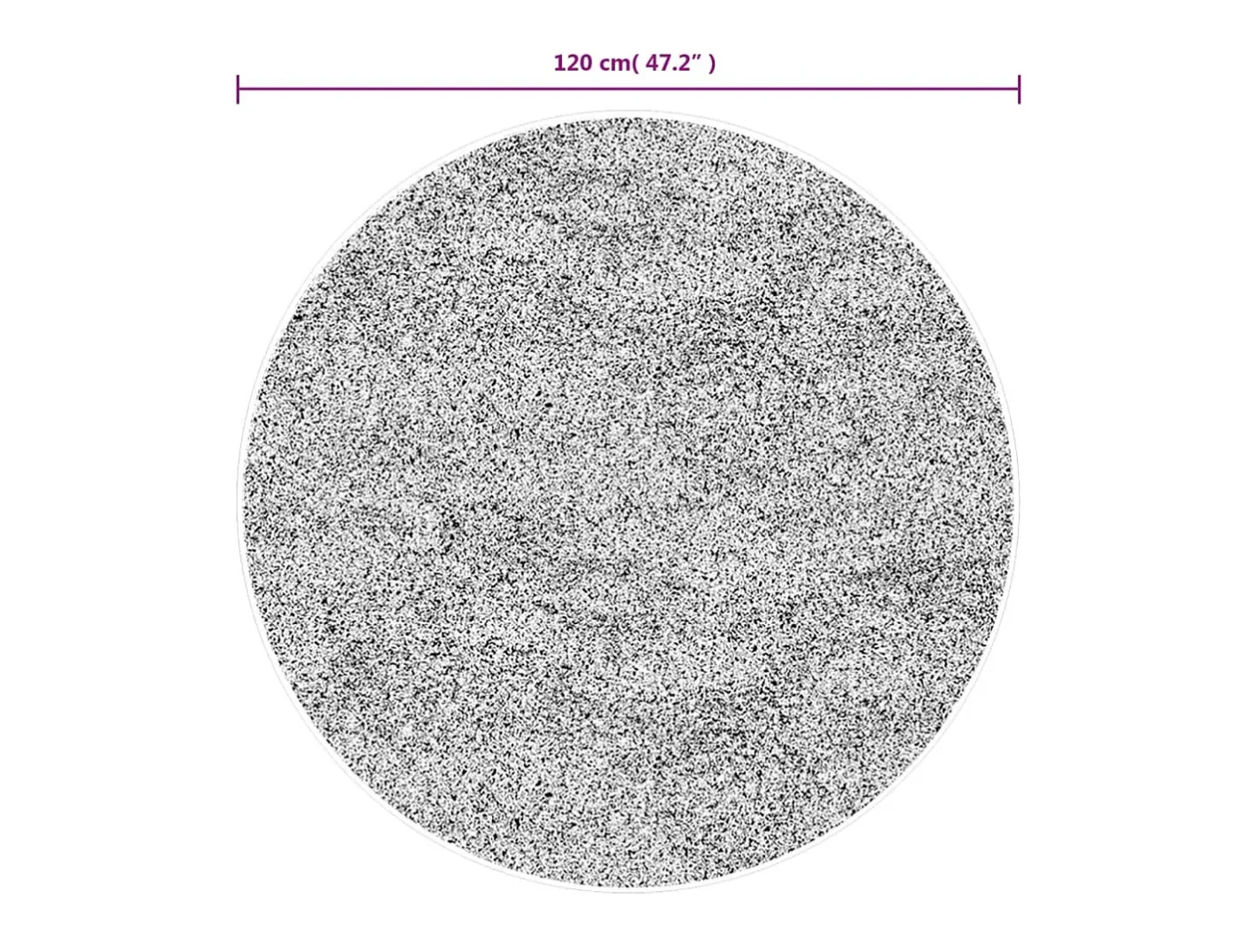 Alfombra De Cocina|Alfombra Redonda-Alfombra IZA de pelo corto de estilo escandinavo en color antracita Ø 120 cm Gris