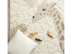 the carpet Alfombra Infantil-Alfombra Jungle Kids Habitación Infantil 3D Resistente - - 140x200 cm Crema