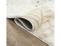 the carpet Alfombra Infantil-Alfombra Jungle Kids Habitación Infantil 3D Resistente - - 120x170 cm Crema