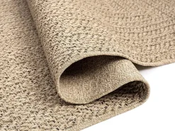 the carpet Alfombra De Exterior-Alfombra Kansas Exterior Interior Aspecto Yute Resistente intemperie liso - Naturaleza - 60 x 180 cm Color natural claro